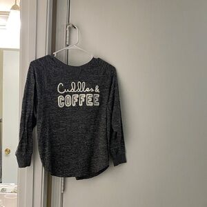 Cuddles & Coffee woman Gray Long Sleeve Top